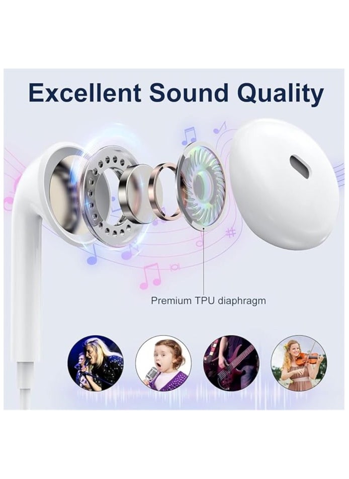 Generic - EarPods With Lightning Connector | iPhone Headphones, [MFI Certified] Earphones Wired Stereo Sound Earbuds with Microphone and Volume Control, Compatible with iPhone 14/13/12/SE/11/XR/XS/X/7/7 Plus/8 - Image 1