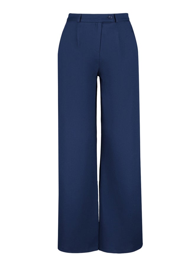 trendyol Blue Wide Leg Woven Fabric Trousers TWOAW22PL0263 - Image 5
