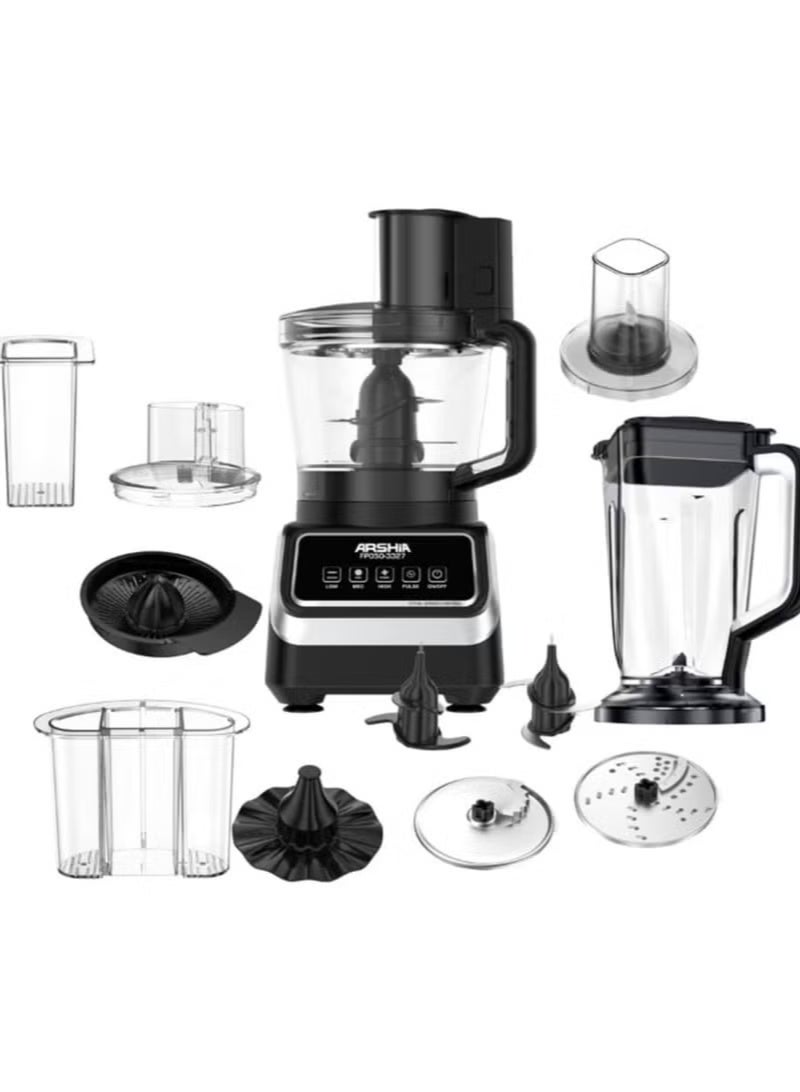 Arshia 10 in 1 Food Processor 1000 Watt FP050-3327 Black - Image 1