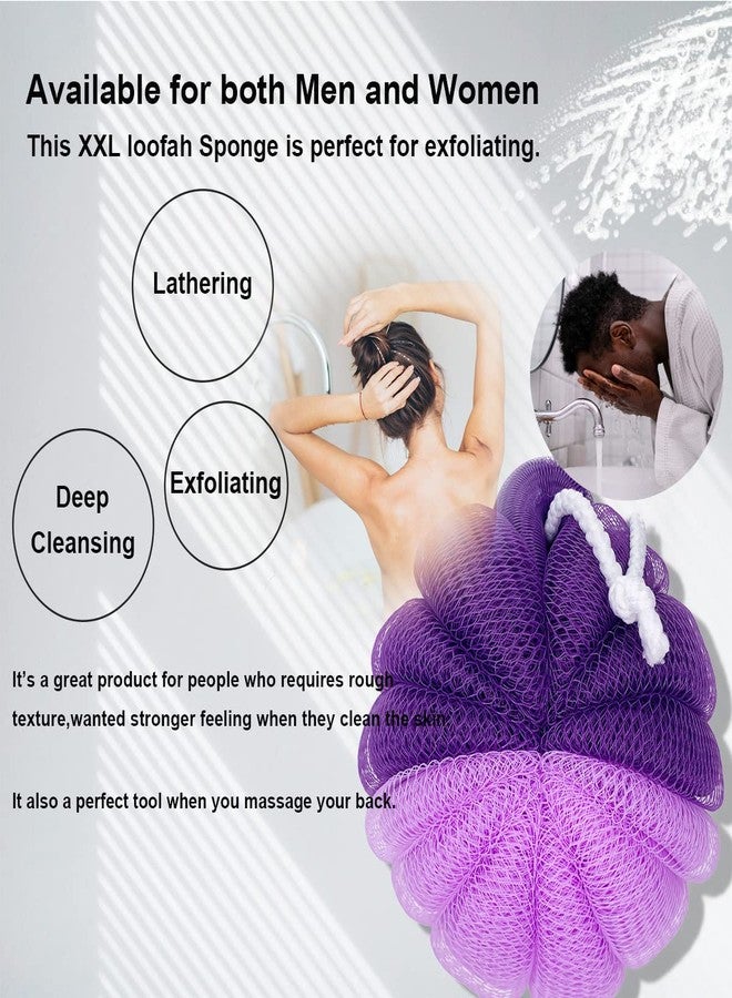 بي بي هاو بيسيك بي بي إتش إيه أو - ليفة استحمام - إسفنجة ليفة - 100 غرام (حجم كبير جدًا) - إسفنجة استحمام - ليفة استحمام لتقشير الظهر - ليفة استحمام للرجال والنساء - عبوة من 4 قطع - Image 4