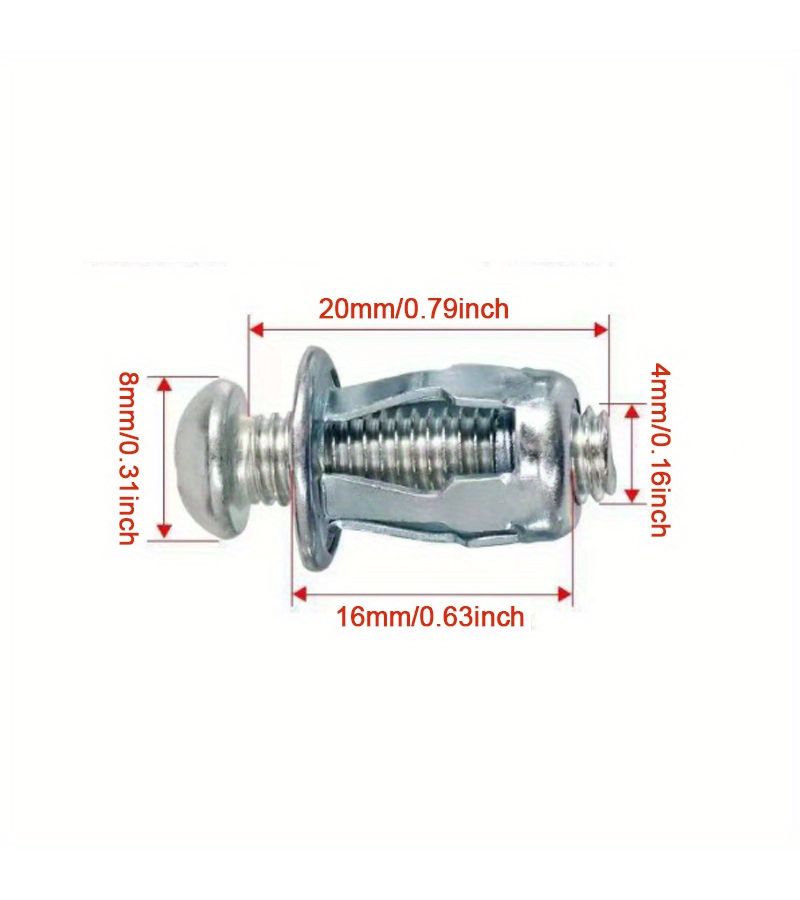20 Sets Per Pack Expansion Screws Including Nuts And Bolts Hardware Fasteners - Image 3