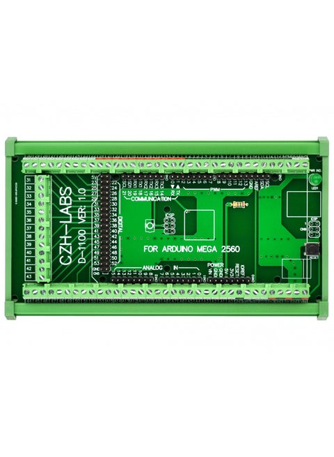 Electronics-Salon DIN Rail Mount Screw Terminal Block Adapter Module, for Arduino MEGA-2560 R3.