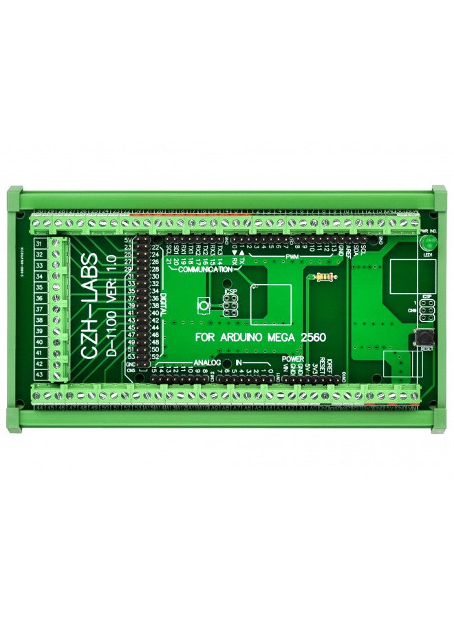 Electronics-Salon DIN Rail Mount Screw Terminal Block Adapter Module, for Arduino MEGA-2560 R3.