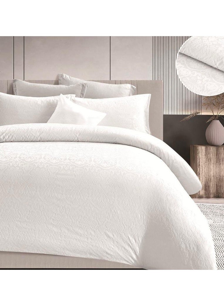 Luxury 6-Piece Embroidered Comforter Set – King Size Bedding Set with Fitted Sheet & Pillowcases | 220x240cm