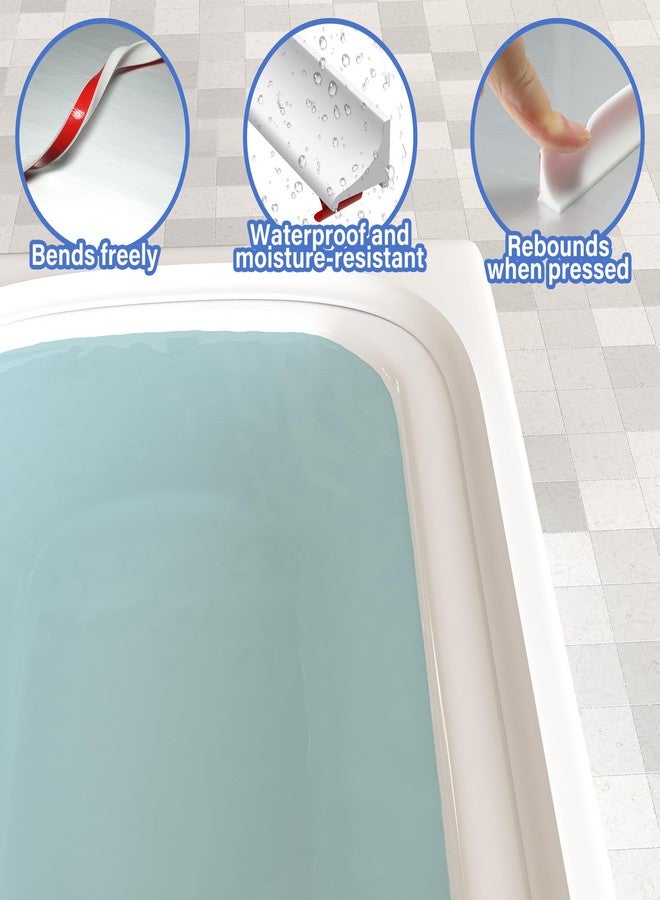 Pushglossy 118 Inch Shower Splash Guard for Bathtub Waterproof Self-Adhesive Shower Corner Guards Tub Water Splash Dam Barrier for Bathtub Rim Sinks and Kitchen Countertop - Image 5