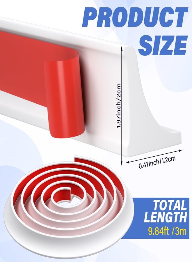 Pushglossy 118 Inch Shower Splash Guard for Bathtub Waterproof Self-Adhesive Shower Corner Guards Tub Water Splash Dam Barrier for Bathtub Rim Sinks and Kitchen Countertop - Image 2