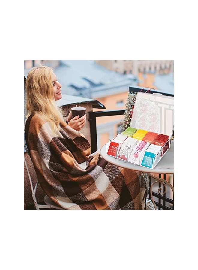 IAF Stackable Tea Bag Storage Bin Organizer Box Holder with Lid for Kitchen Cabinets, Countertops, Pantry - Container Holds Beverage Bags, Pods, Packets - Image 5