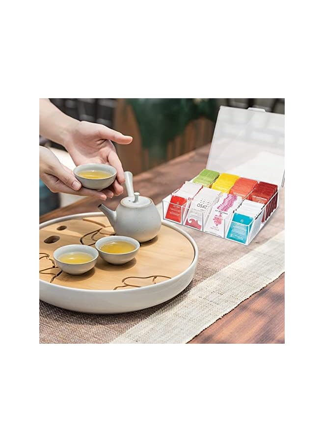 IAF Stackable Tea Bag Storage Bin Organizer Box Holder with Lid for Kitchen Cabinets, Countertops, Pantry - Container Holds Beverage Bags, Pods, Packets - Image 3