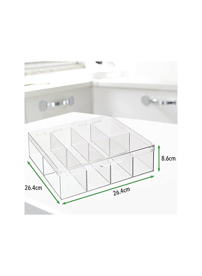 IAF Stackable Tea Bag Storage Bin Organizer Box Holder with Lid for Kitchen Cabinets, Countertops, Pantry - Container Holds Beverage Bags, Pods, Packets - Image 4