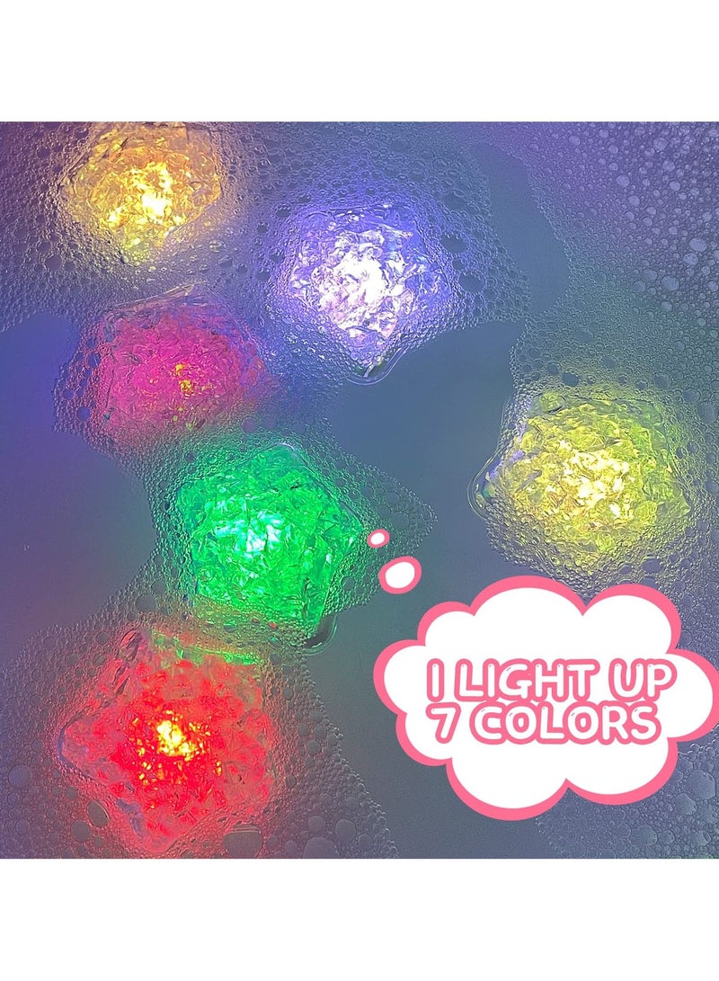 Suntown 12 Pcs Baby Bath Toys, Twinkle Star Glowing Color Changing Star Glowing Color Changing LED Light Baby Light Up Bathtub Toys for Bathroom Shower Game Swimming Pool Party - Image 2