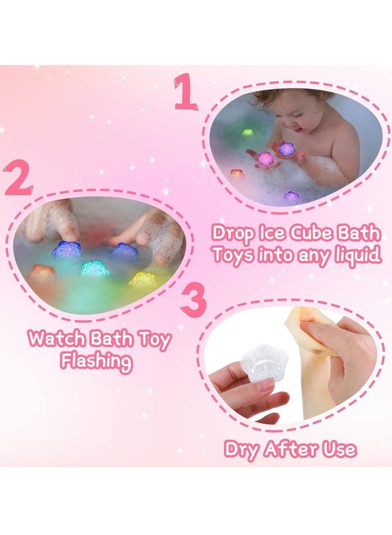 Suntown 12 Pcs Baby Bath Toys, Twinkle Star Glowing Color Changing Star Glowing Color Changing LED Light Baby Light Up Bathtub Toys for Bathroom Shower Game Swimming Pool Party - Image 4