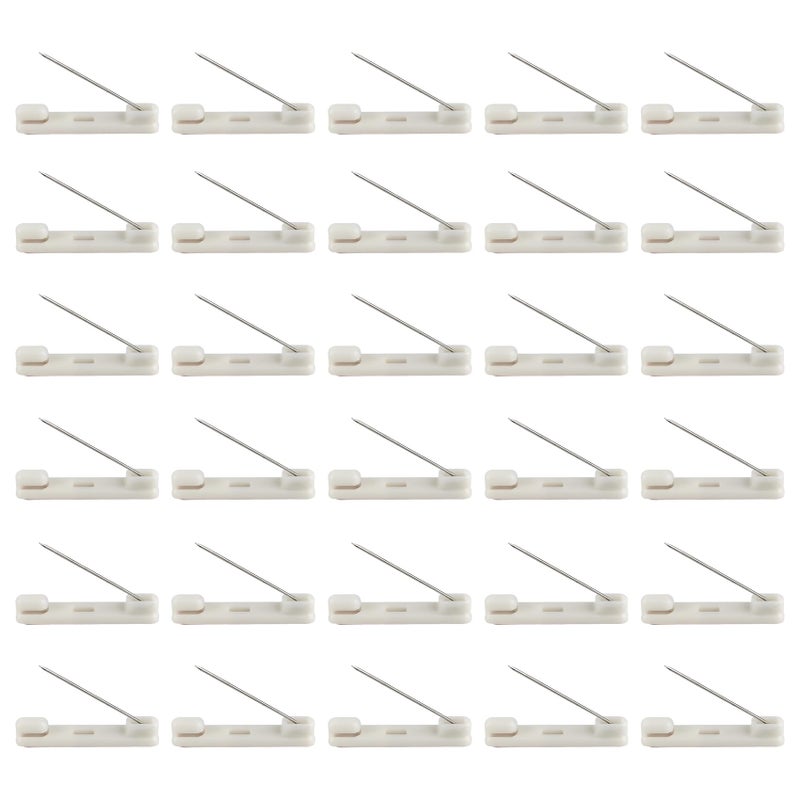 30 Pcs Safety Pins with Sticky Strips 146 Inch Safety Badge Pins for Name Tags ID Cards and DIY Crafts
