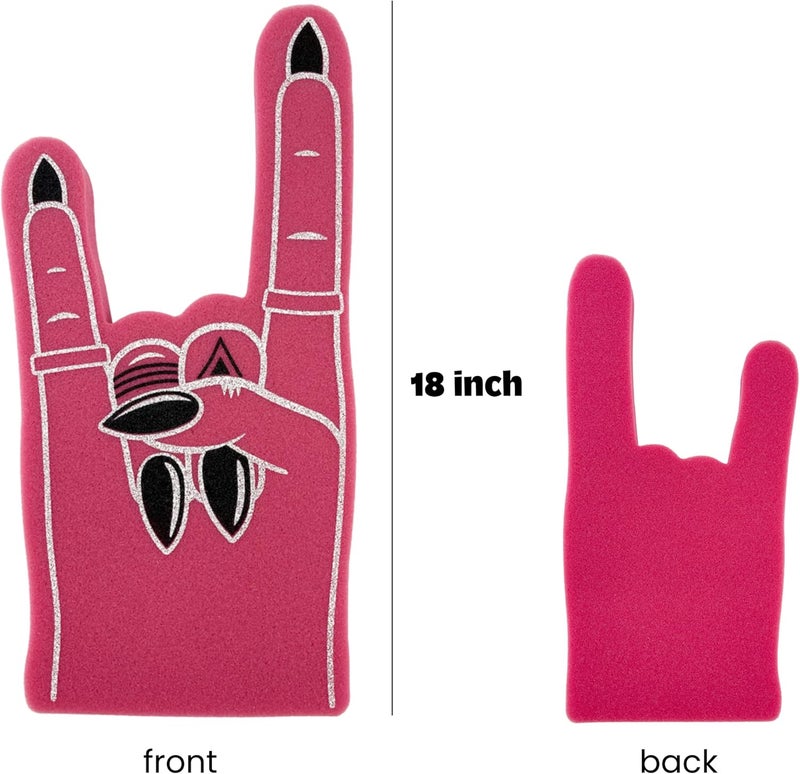 FUNSTITUTION Giant Foam Finger 18 Inch- Number 1 DIY Blank Foam Hand for All Occasions - Cheerleading for Sports - Exciting Vibrant Colors use as Celebration Pom Poms- Great for Athletics Local Sport Events Games - Image 5