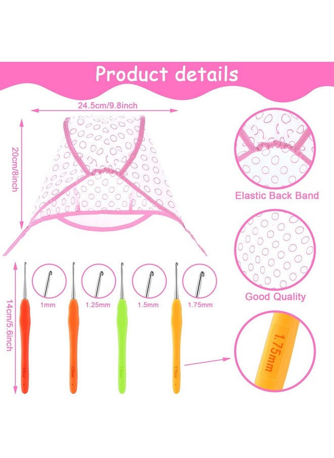 Waydress 6 Pieces Hair Cap Salon Hair Coloring Dye Cap Tipping Cap Frosting Caps with 4 Pieces Hair Needles Crochet Hooks for Dyeing Hair Hairdressing Tool (Purple/Blue/Pink)  - Image 2