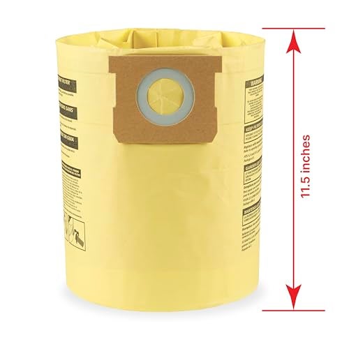 SHOPVAC Shop-Vac 9067133 High Efficiency Disposable Vacuum Filter Bags, Fits 5-8 Gallon Tanks, Enhanced Filtration and Dust Control, (2-Pack) - Image 4
