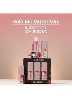 Swiss Beauty Swiss Beauty Tri-Matte Lipstick | Pack of 3 | 12 Hour Stay |Waterproof & Transfer-proof |With Vitamin E & Apricot Oil| 4.5ml  - Image 2