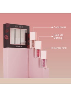 Swiss Beauty Swiss Beauty Tri-Matte Lipstick | Pack of 3 | 12 Hour Stay |Waterproof & Transfer-proof |With Vitamin E & Apricot Oil| 4.5ml  - Image 4