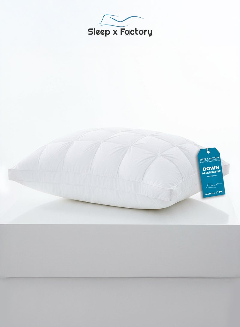 Sleep x Factory Eileen Hotel Pillow – 70×50 cm – Natural Cotton Fabric with Soft Microfiber Filling, 1200 g – 1 Piece - Image 2