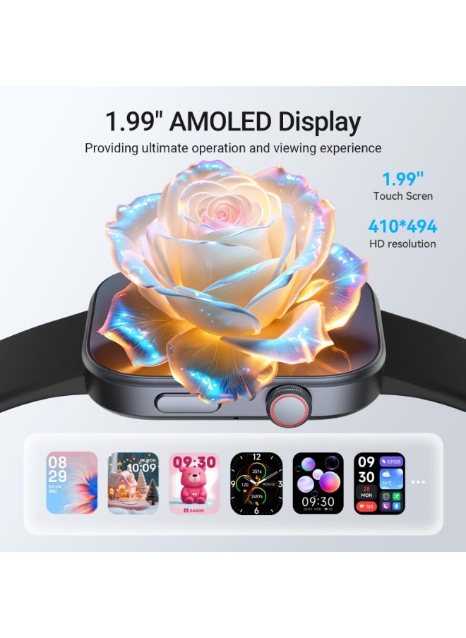 ibsun - 1.99"AMOLED Smart Watch with Answer/Make Calls, 3ATM Waterproof/Heart Rate/blood pressure/Sleep Tracker - Image 1