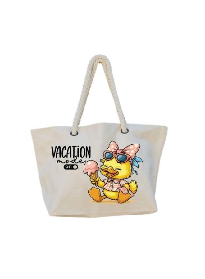 Women's Beach Bag, Multi purpose tote bag, Summer gift, Sea bag, 47 cm *37 cm, One sided printing, Special gif t for women  - Image 4