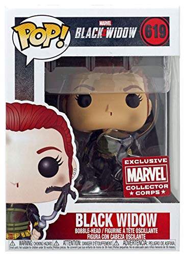 Funko بوب مارفل كولكتور كوربس حصري بلاك ويدو 619 مع علبة واقية - Image 1