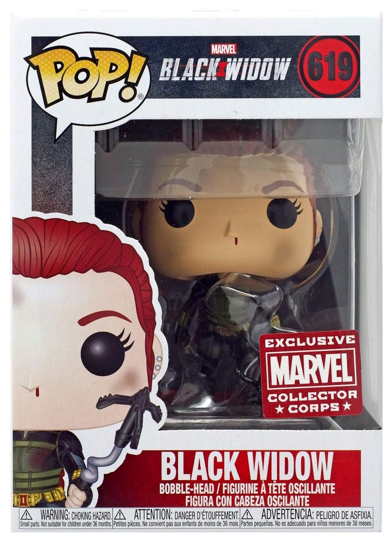 Funko بوب مارفل كولكتور كوربس حصري بلاك ويدو 619 مع علبة واقية - Image 3