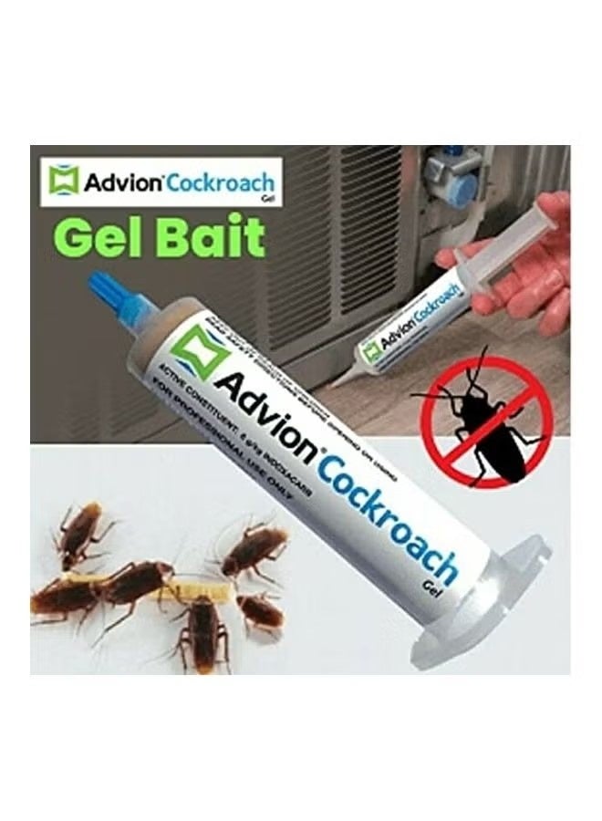 advion Cockroach Killer Gel Bait (1 Tube +1 Plunger +1 Tip) 30g, Fast Roach Killer, Long-Lasting Pest Control for Home & Kitchen - Image 4