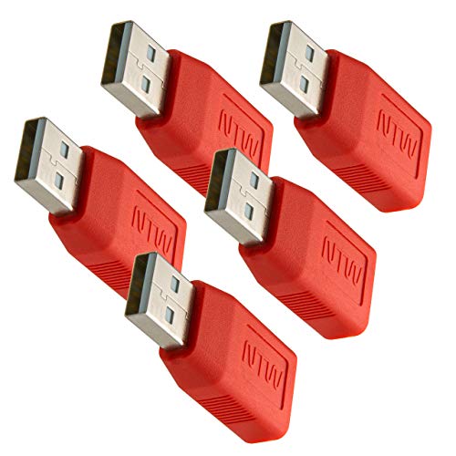 NTW Secure Charging USB Adapter, red, Small (NUSB-KDL5-RD) - Image 1