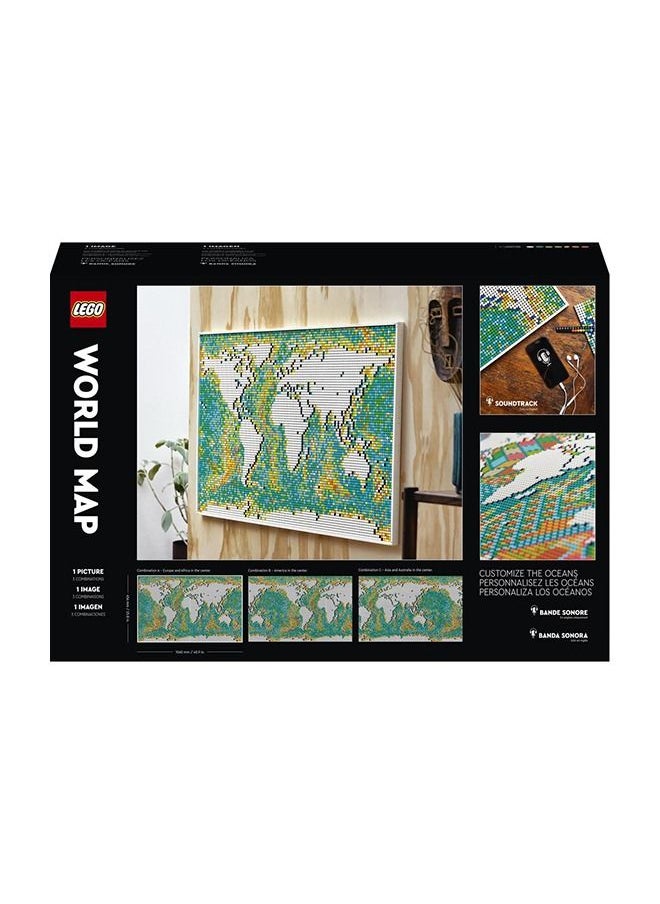 LEGO - 11,695 Pieces Lego Art World Map 31203 Building Kit - Image 1