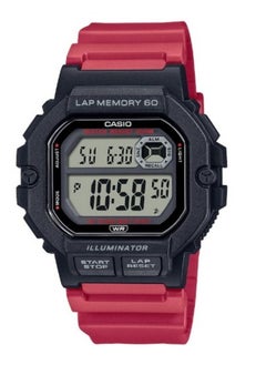 Water Resistant Sports Gear Digital Wrist Watch WS-1400H-4AVDF - 44 mm - Red