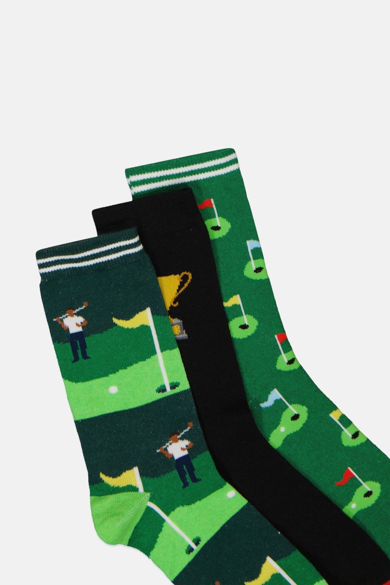 The Orrsum Sock Co Men 4 Pack Graphic Print Golf Socks, Multicolor - Image 2