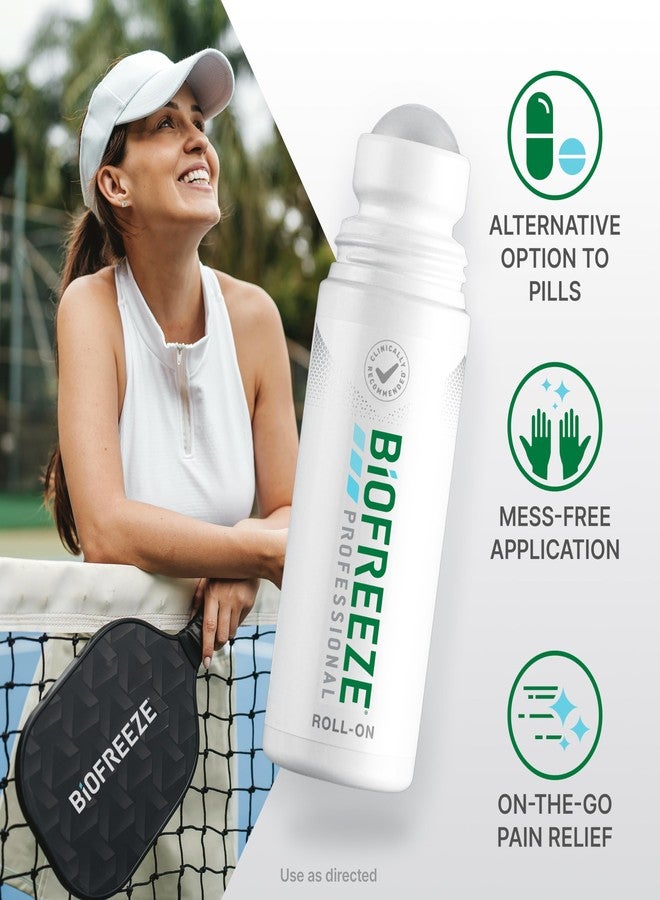 Biofreeze Professional Pain Relief Roll On, Knee & Lower Back Pain Relief, Arthritis Pain Reliever, Neck Pain Relief, Cooling Joint Pain Relief, Roll-On Menthol Gel 3 Fl Oz - Image 2