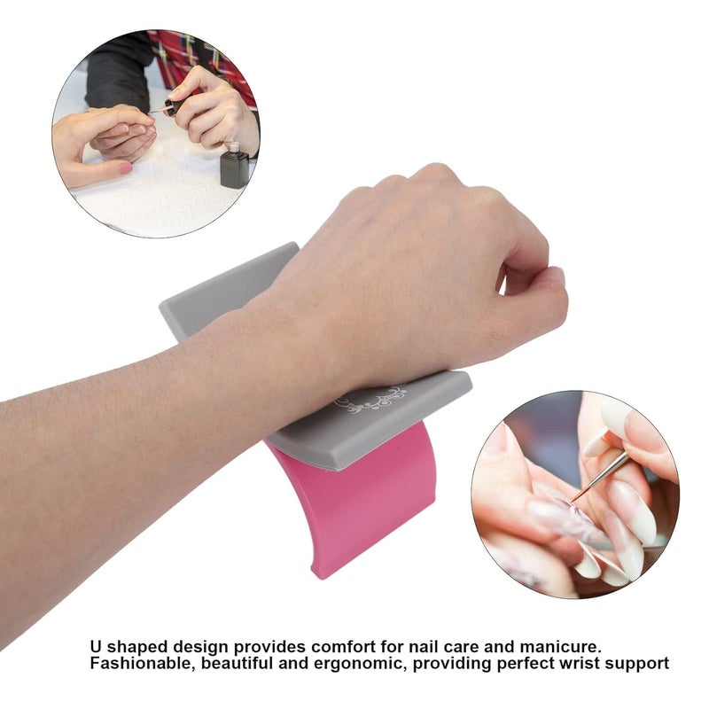 URBAN BOX URBAN BOX Nail Arm Rest Cushion Table Manicure U Shaped Hand Pillow Holder Manicure Hand Rest Soft Silicone Nail Arm Rest Stand for Nails Art DIY for Nails Art Salon Home Use - Image 2