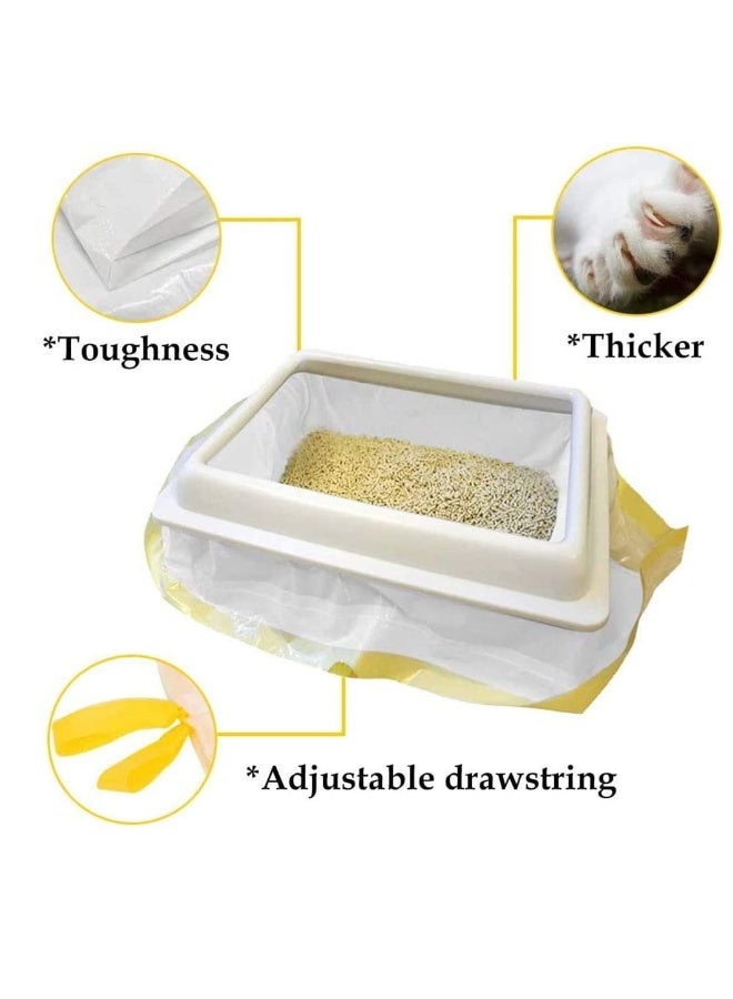 Generic Cat Litter Pan Box Liner, Pet Kitten Drawstring Bag for Medium and Large Cats Dogs Tray Liners Drawstrings Bags Jumbo Extra Durable Box, 2 PACK  - Image 5