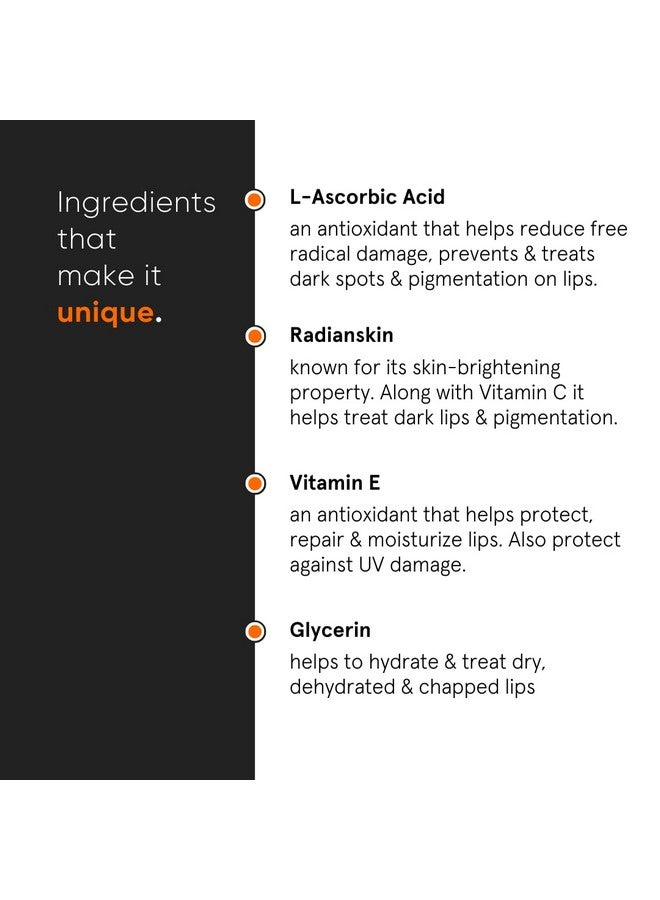 Minimalist 8% L-Ascorbic Acid Lip Treatment Balm with Vitamin E, Radianskin & Glycerine for Pigmented & Dark Lips | For Women & Men | 12 gm - Image 3