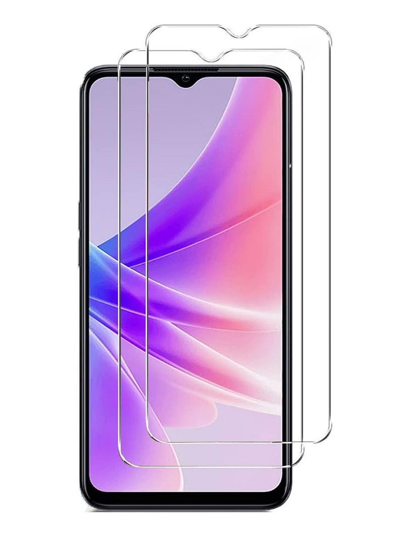 Super 2 Pieces  Tempered Glass Screen Protector Clear Designed For Oppo A77 5G Full Screen Coverage And Bubble Free - Image 1