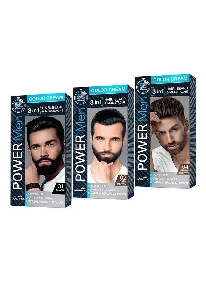 Power Men Color Cream Hair Colour, Assorted