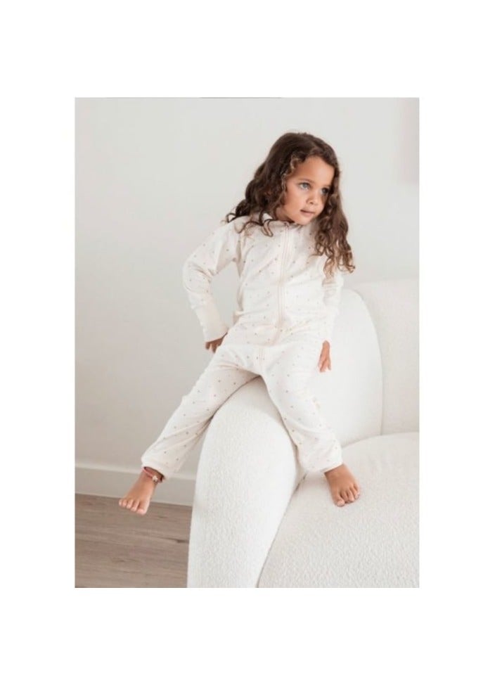 Elli Junior Bamboo Two Way Zip Pyjamas Golden dots - Image 5