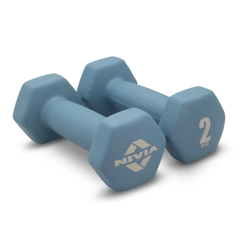 نيفيا Nivia Neoprene Dumbbells - 2 Kg Set