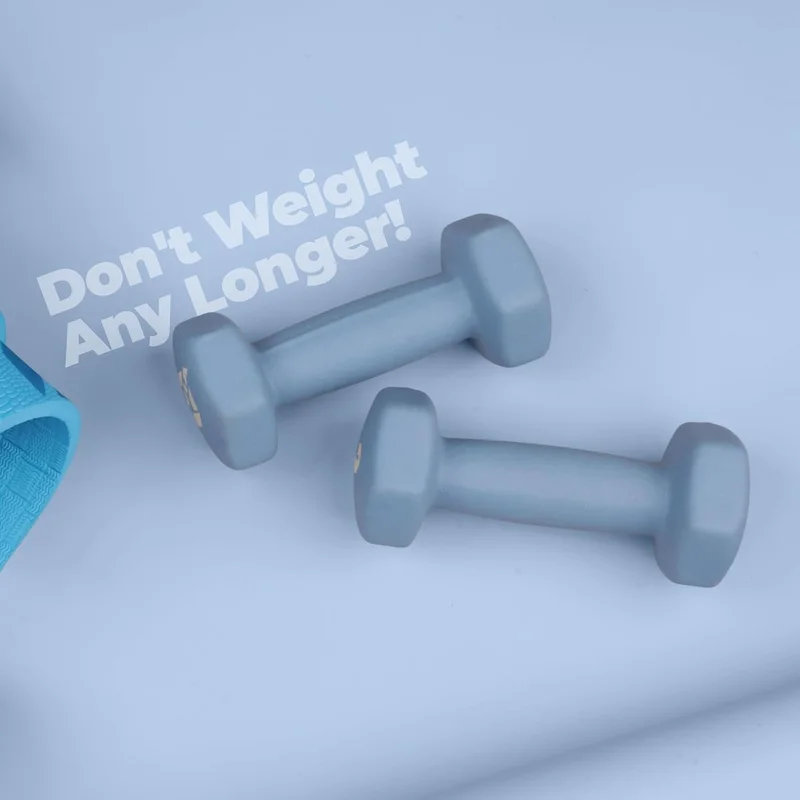 نيفيا Nivia Neoprene Dumbbells - 2 Kg Set