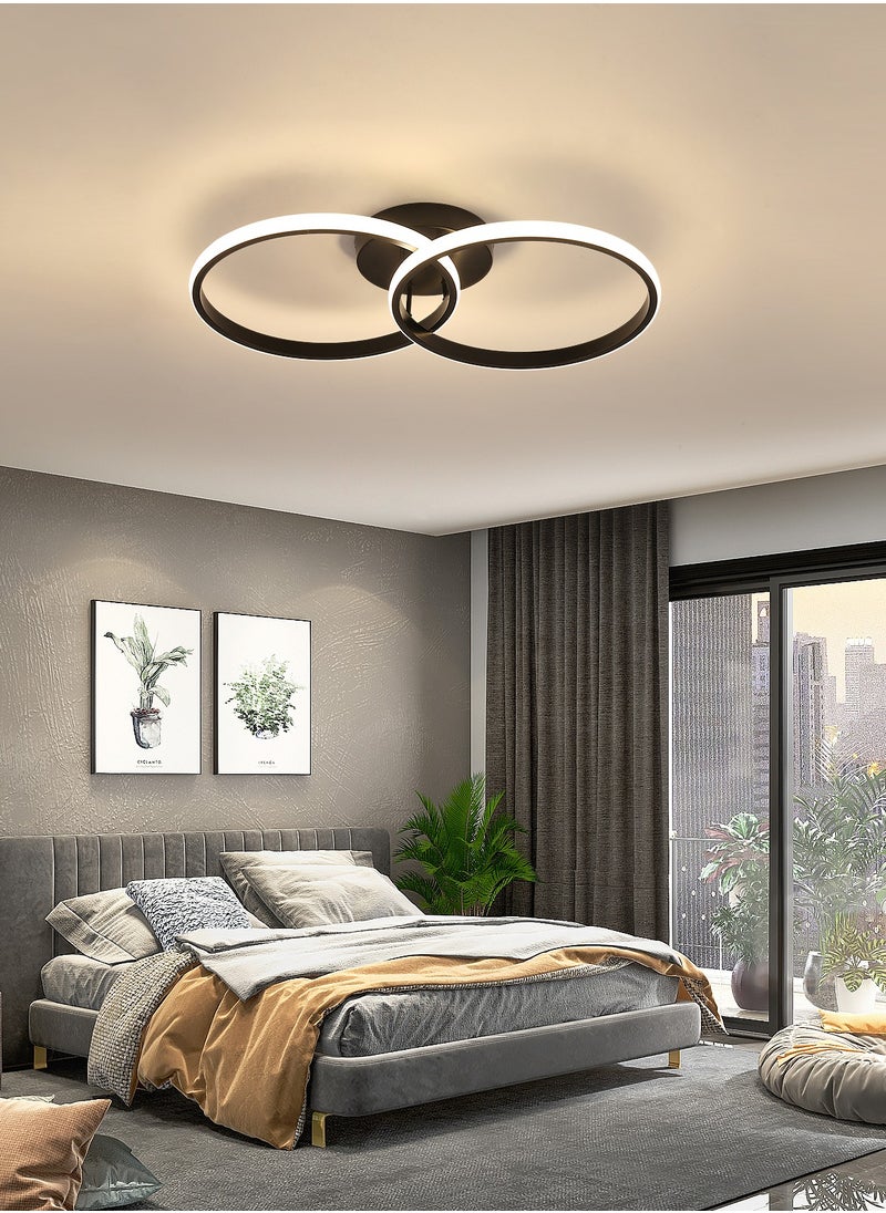 Goeco Double Ring LED Ceiling Light/Black/Neutral White 4500K  - Image 3