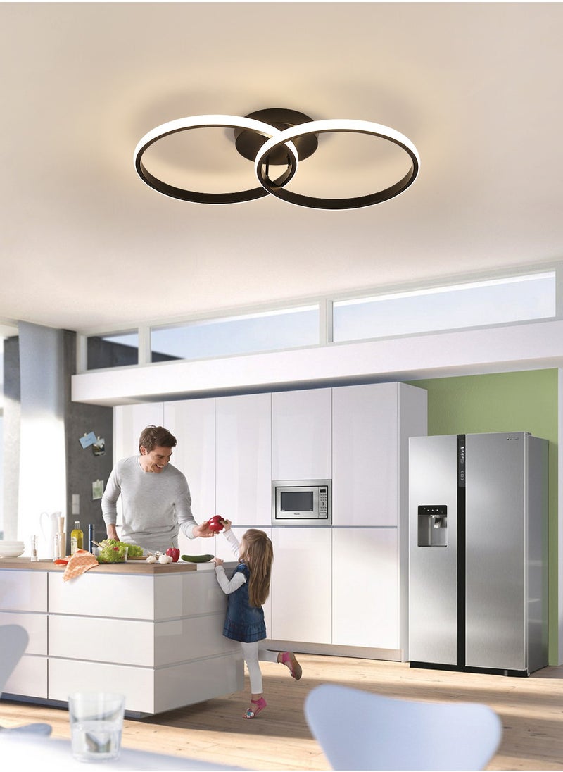 Goeco Double Ring LED Ceiling Light/Black/Neutral White 4500K  - Image 5
