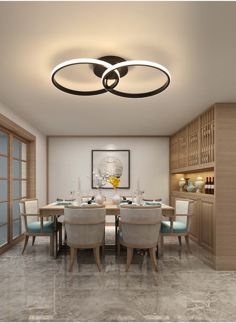 Goeco Double Ring LED Ceiling Light/Black/Neutral White 4500K  - Image 4