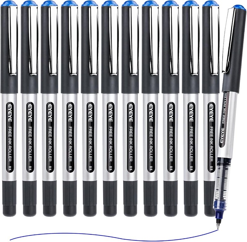 EYEYE Pack of 12 Rollerball Pens Black 0.5 mm Fine Tip - Image 2