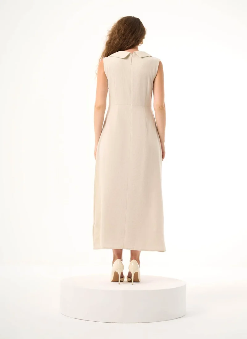 MIZALLE Sleeveless Buttoned Dress