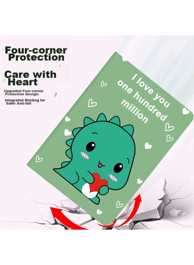 Jiang Ming Jiangming, Suitable For Huawei Matepad Tablet Case, 10.4-Inch Tablet Computer Case, Smart Sleep, Slim, Shockproof, Online Class Stand, Full Coverage, Cartoon Design, For Men And Women, Small Dinosaur, Student - Image 5