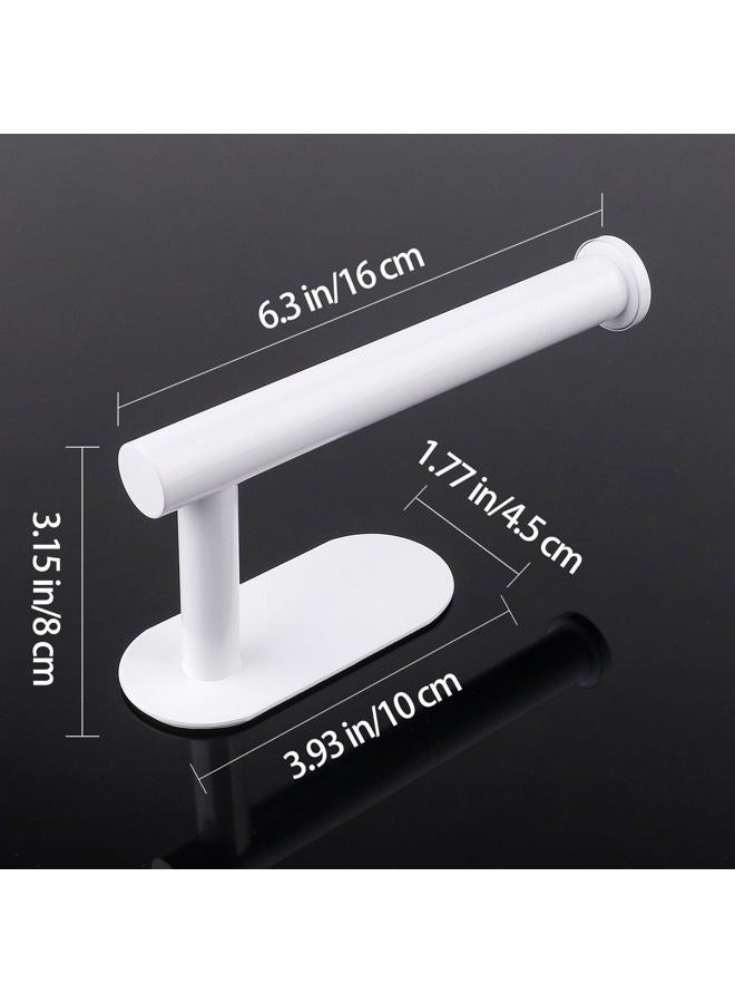 Gewtur White Toilet Paper Holder, Self Adhesive Toilet Paper Roll Holder No Drilling Wall Mount for Kitchen, Bathroom, Toilet - Image 4