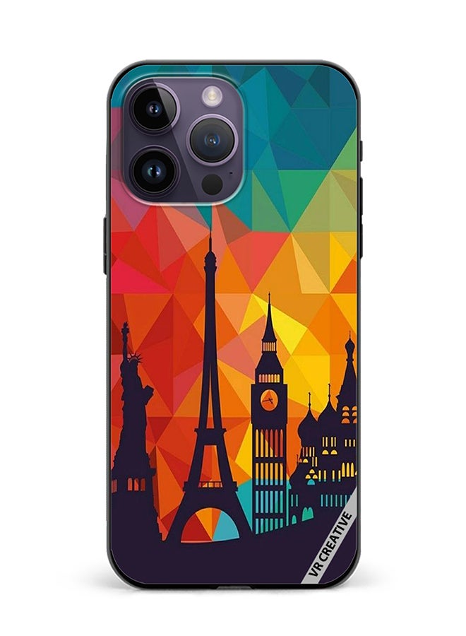 VR CREATIVE Protective Case Cover For Apple iPhone 15 Pro Popular Place Design Multicolour - Image 1