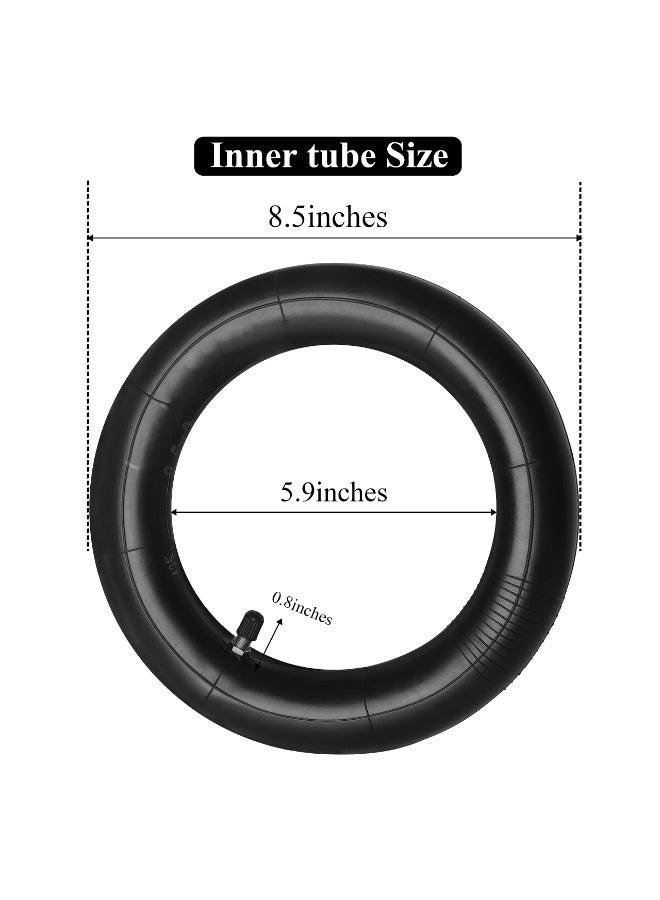 SIGood 8.5 Inch Thickened Inner Tube for Electric Scooter, Highly Elastic Butyl Rubber 8 1/2 x1 Replacement Tire Tube with Silver Straight Valve, Durable Shock-Absorbing E-Scooter Inner Tube - Image 4