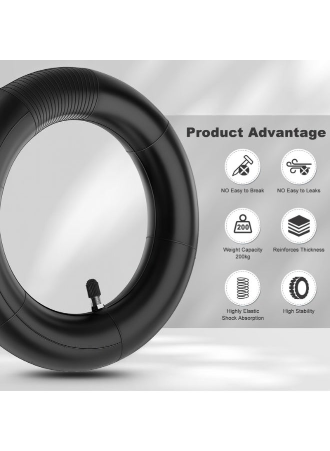 SIGood 8.5 Inch Thickened Inner Tube for Electric Scooter, Highly Elastic Butyl Rubber 8 1/2 x1 Replacement Tire Tube with Silver Straight Valve, Durable Shock-Absorbing E-Scooter Inner Tube - Image 2